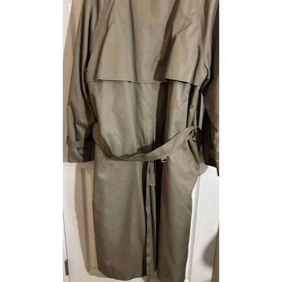VTG Burberrys Beige Trench Coat 100% Wool Liner Removable Nova Check Mens 42Long - Picture 10 of 16